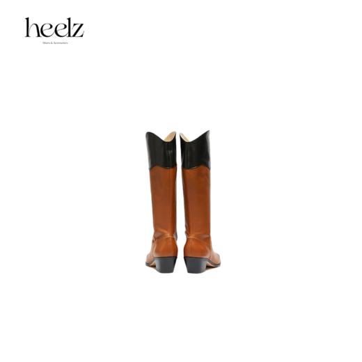 heelz设计师手工鞋履 ｜ Jo50mm粗跟打蜡牛皮骑士靴秋季新款 商品图2