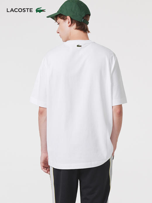 【海南专供价】Lacoste法国鳄鱼男女同款新款休闲圆领情侣短袖T恤衫TH0062-98 商品图5