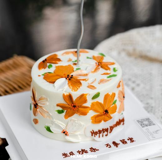 秋日繁花·油画风手绘蛋糕 | nama甜品研究所 商品图1