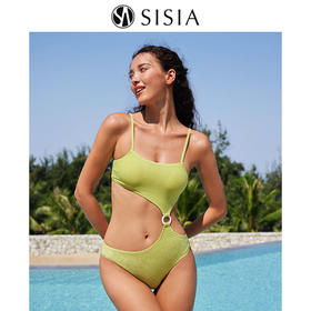 sisia2023新款泳衣女性感显瘦沙滩海岛度假高颜值连体泳衣高级感