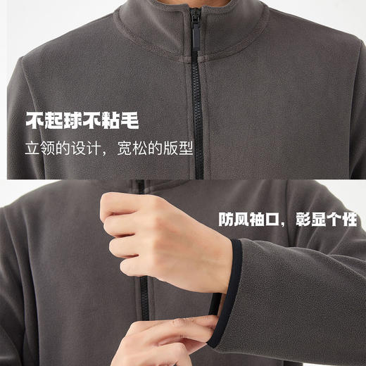 升级版黑金发热衣泰迪绒颗粒男女士眷暖显瘦加厚加绒防风衣连帽暖绒衣情侣外套开衫卫衣撞色H2025/886/23858/T17 商品图13