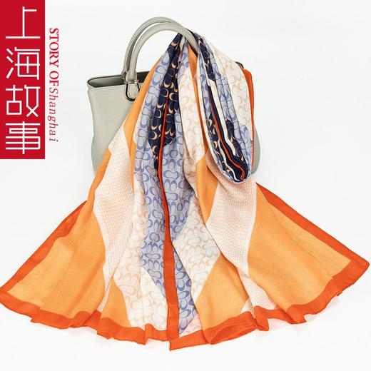 DD-上海故事棉麻围巾女秋冬季新款披肩外搭丝巾两用送妈妈长辈礼物 商品图1