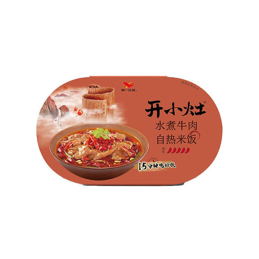 统一开小灶水煮牛肉自热米饭241克/盒 商品图0
