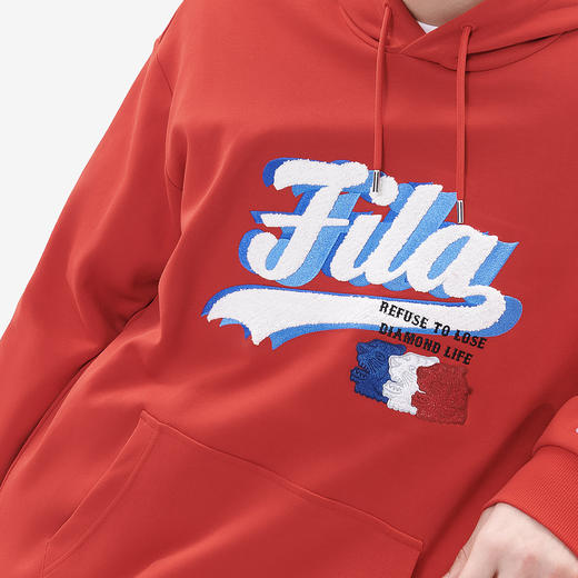 平台补贴（C）FILA/斐乐 男子潮流时尚连帽卫衣 T11M212210FRD 商品图2