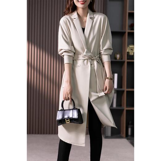 【现货7天】高级感气质风衣女长款2023春秋新款韩版收腰系带休闲百搭外套 商品图3