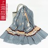 DD-上海故事棉麻围巾女秋冬季新款披肩外搭丝巾两用送妈妈长辈礼物 商品缩略图7