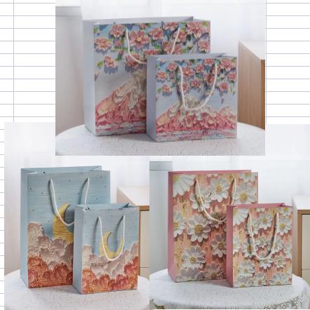 QT-123 油画风手提袋（大/中/小） 商品图0