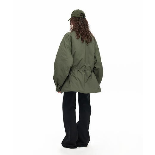 NUTH“雨伞”｜百搭通勤军绿色大廓形设计感棉服宽松夹棉厚外套女 商品图1