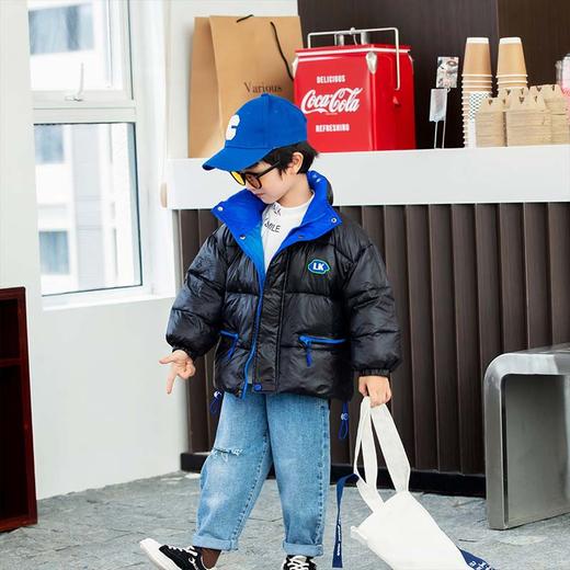 暖厚保丰，宝贝佳选！新品儿童羽绒棉服，男女中大童潮款，短款立领设计，让宝宝更时尚自信。冬日防寒必备！lm 商品图2