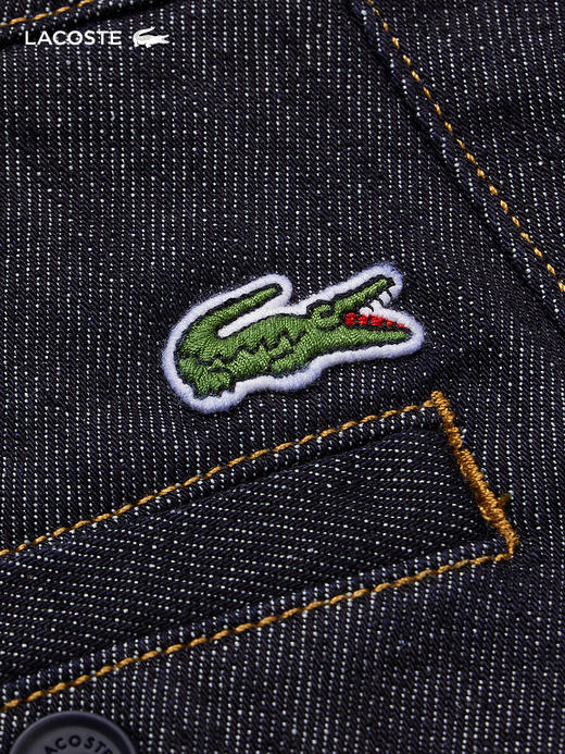 【海南专供价】Lacoste法国鳄鱼女装新款时尚百搭长裤微喇牛仔裤HF0146-10 商品图3