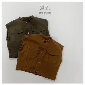 【露肩设计！新款韩系童马甲】儿童马甲秋季新款韩版日系男女童宝宝洋气露肩马甲，洋气潮流，宝贝们的时尚装备。ryzbsh