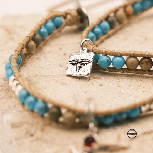 万物三千｜AP绿松石作明佛母花蔓弓箭手链 饰品 商品图4