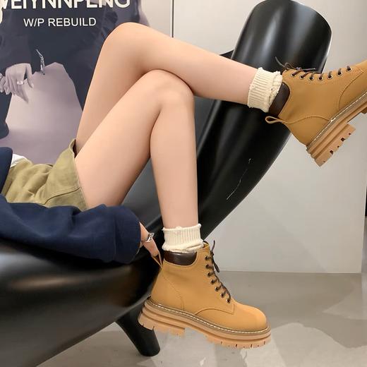 【79元/经典复古】男女同款情侣大黄靴丨厚底增高马丁靴短靴大黄靴 商品图1