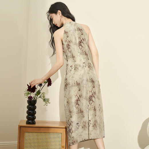 西遇韩系套装新款长袖针织开衫新中式复古旗袍连衣裙两件套V0038448/V0038447 商品图4