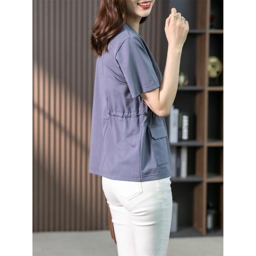 【现货7天】休闲短袖T恤女设计感小众2023夏季新款韩版收腰显瘦体恤上衣 商品图2