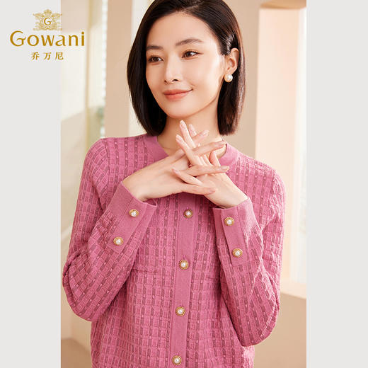 乔万尼秋冬新款开衫圆领毛针织衫ET3M770 商品图1