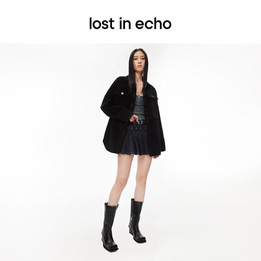 lost in echo设计师品牌时尚廓形宽松衬衫外套修身喇叭长裤套装女 商品图4