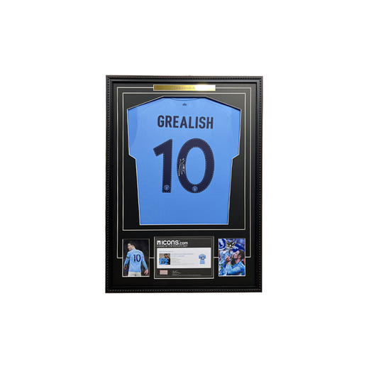 收藏系列 格拉利什10号蓝色 22-23赛季 亲笔签名球衣 商品图0