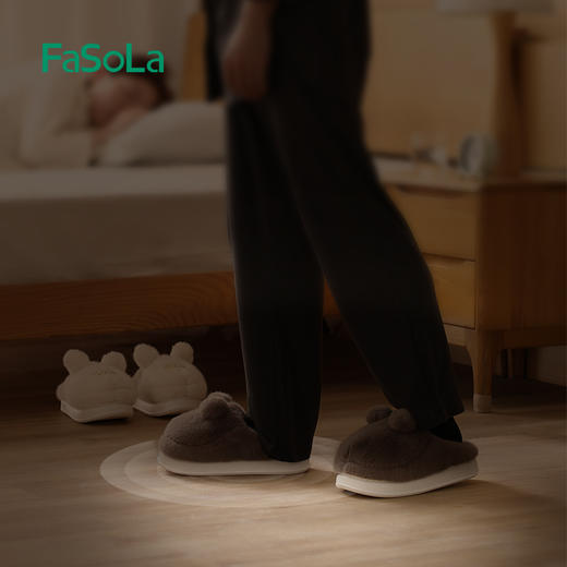 FaSoLa可爱棉拖鞋秋冬季新款保暖居家可爱毛绒情侣防滑厚底棉拖鞋 商品图10