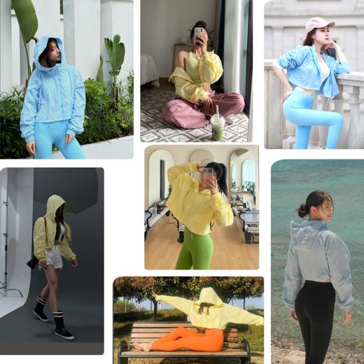 【户外防风面料】反光拼接连帽运动防风衣外套 商品图2