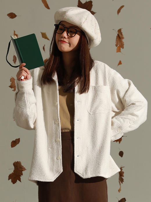 OADB/A14413A003/两面穿灯芯绒古巴领衬衫 商品图2