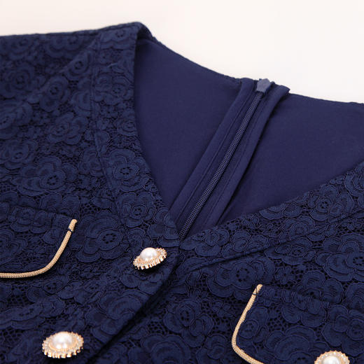 NG830斯尔丽2023秋季新款时尚通勤减龄小香风感连衣裙 商品图4