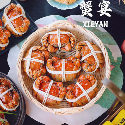 蟹鲜生大闸蟹，阳澄湖大闸蟹活体螃蟹 ，死蟹包赔！！ABCD型号可以发全母，全公，公母对半，下单备注型号和发货日期！ 商品图0