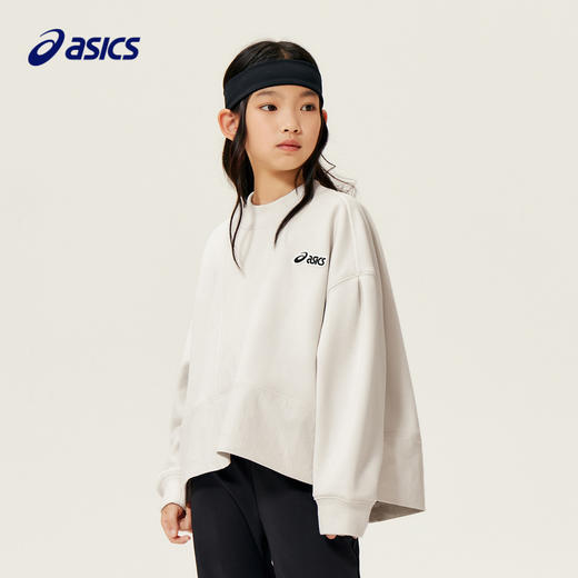 ASICS/亚瑟士童装2023年秋冬男女儿童新款宽松时尚保暖圆领卫衣 商品图1