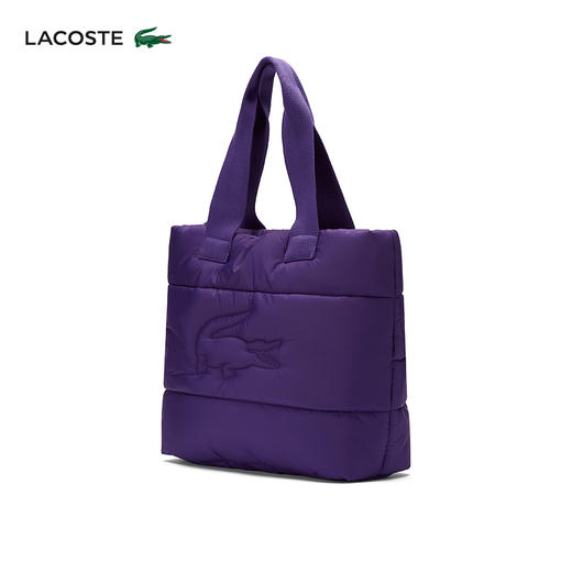 【海南专供价】Lacoste法国鳄鱼男女同款新款深紫色大号手提包NU4352PZ 商品图1