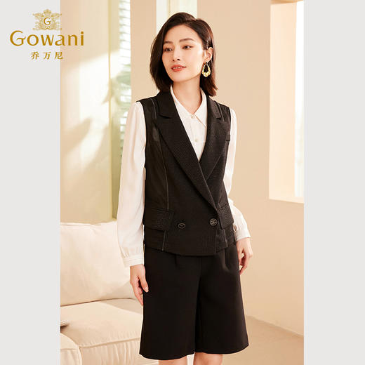 乔万尼秋冬新款百搭西装领马甲ET3H632 商品图3