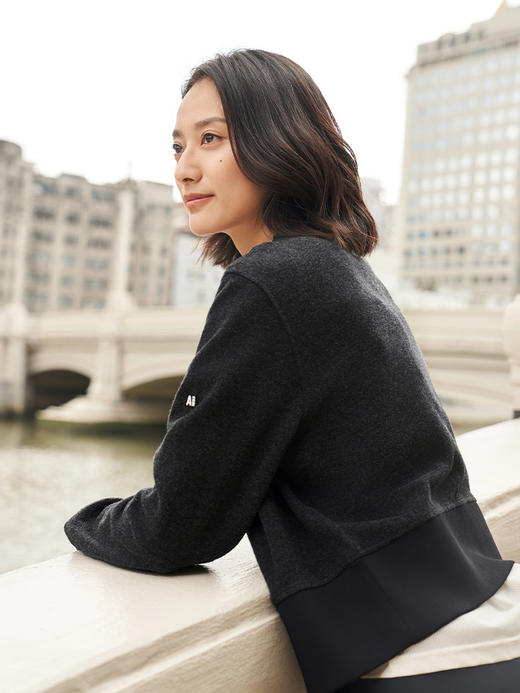 AIGLE艾高新品户外保暖柔软舒适时尚开襟圆领抓绒衣女AA62 商品图2