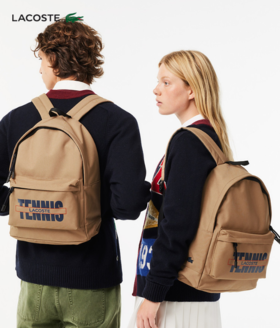 【海南专供价】Lacoste法国鳄鱼男女同款新款logo款中号双肩背包NH4456NZ