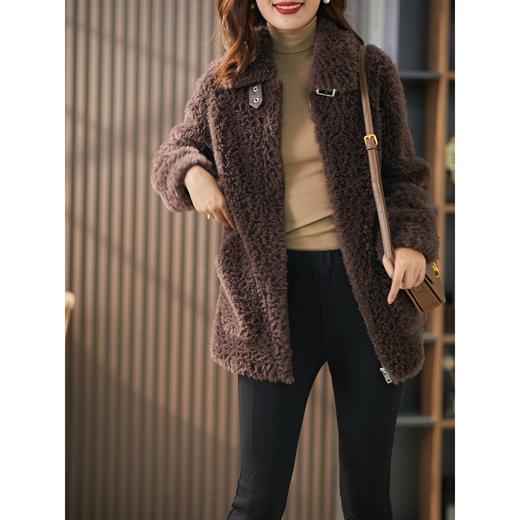 【现货7天】设计感气质羊毛皮草女中长款2023冬季新款韩版皮毛一体厚外套 商品图0