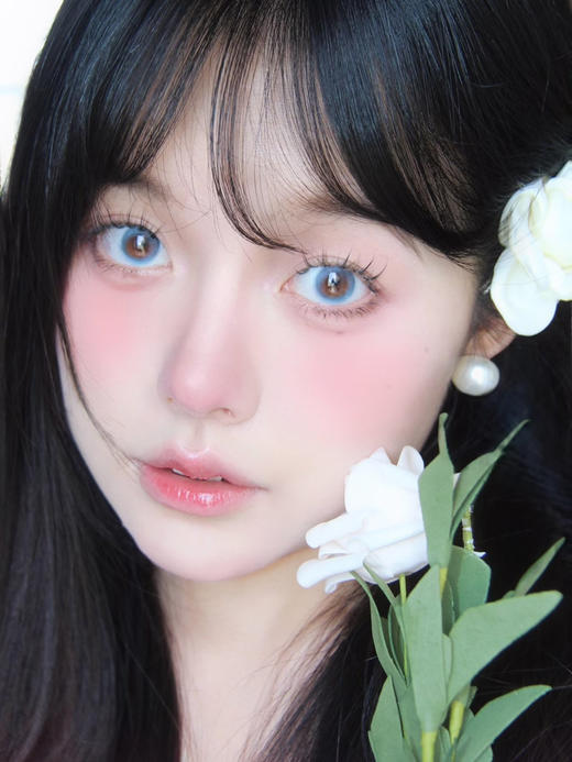 <月抛中直径>Jellydoll-冰玉蓝-14.2mm【月抛 0-1000度 含525/575】 商品图1