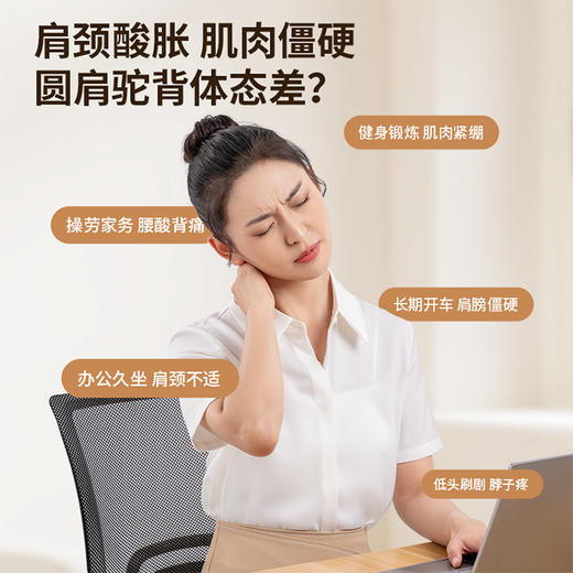 麦瑞克颈椎按摩器按摩披肩肩颈按摩器揉捏斜方肌腿腰背颈部热敷按摩仪 送父母长辈爱人节日礼物 仿生揉捏丨肩颈按摩 商品图4