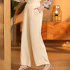 真丝丝绒宽松长裤，松紧腰直筒裤纯色女裤AYK-001 商品缩略图2