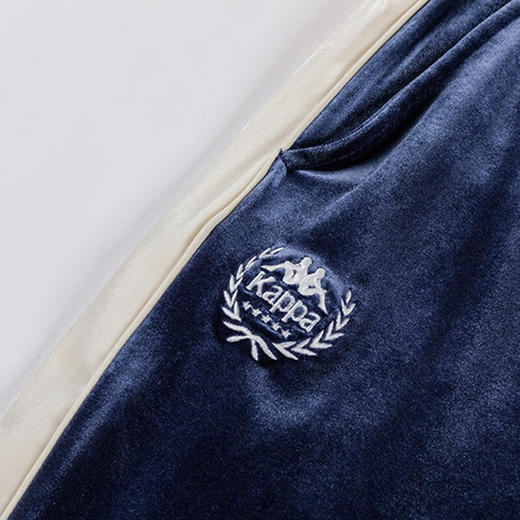 卡帕（Kappa）复古运动休闲裤2023新款女针织丝绒长裤撞色喇叭裤卫裤K0D82AK01 商品图3