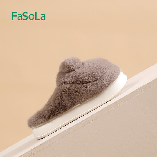 FaSoLa可爱棉拖鞋秋冬季新款保暖居家可爱毛绒情侣防滑厚底棉拖鞋 商品图6