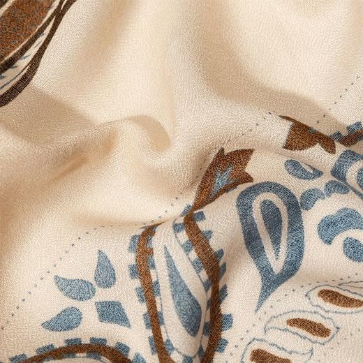 DD-上海故事棉麻围巾女秋冬季新款披肩外搭丝巾两用送妈妈长辈礼物 商品图6