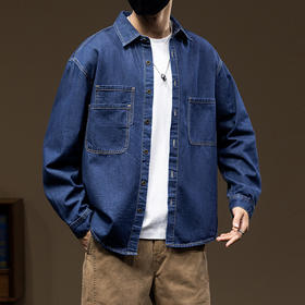 【新款DQ】大依优型大码口袋牛仔外套新款牛仔衣青年百搭上衣潮款加肥加大胖子