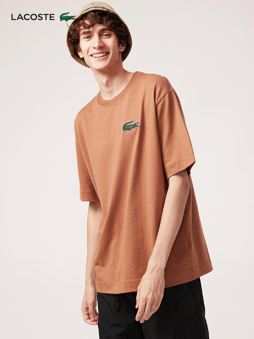 【海南专供价】Lacoste法国鳄鱼男女同款新款休闲圆领情侣短袖T恤衫TH0062-98 商品图0