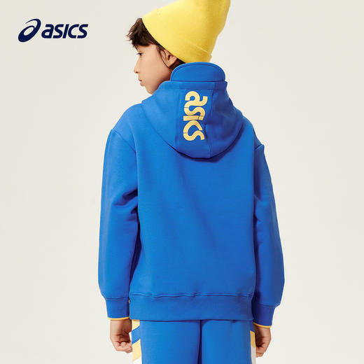 ASICS/亚瑟士童装卫衣2023冬季新款男女儿童保暖加厚运动连帽卫衣 商品图3
