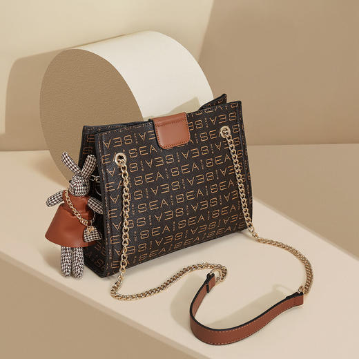 Safiya/索菲娅2023新款大容量托特包时尚单肩包女式斜挎包女包SF9140072Y 商品图1