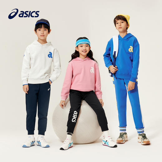 ASICS/亚瑟士童装卫衣2023冬季新款男女儿童保暖加厚运动连帽卫衣 商品图4