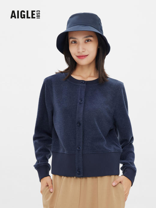 AIGLE艾高新品户外保暖柔软舒适时尚开襟圆领抓绒衣女AA62 商品图7