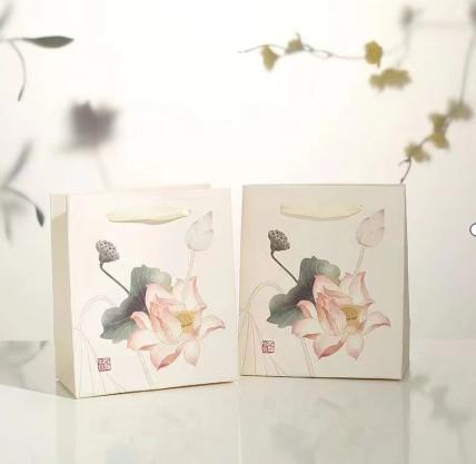 QT-STD-124 荷花手提袋13*15*7 商品图0