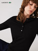 【海南专供价】Lacoste法国鳄鱼女装休闲风黑色百搭修身长袖翻领POLO衫PF5464-98 商品缩略图3