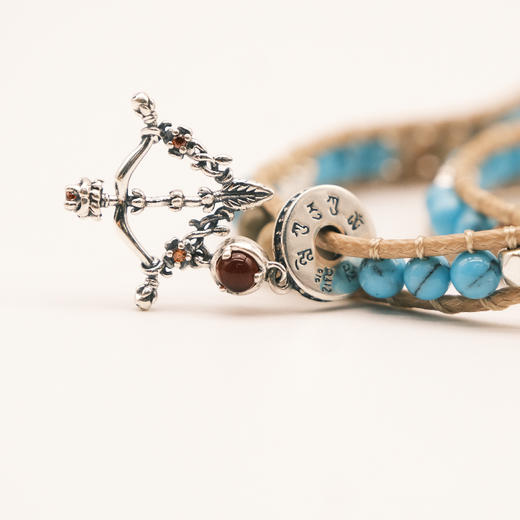 万物三千｜AP绿松石作明佛母花蔓弓箭手链 饰品 商品图5