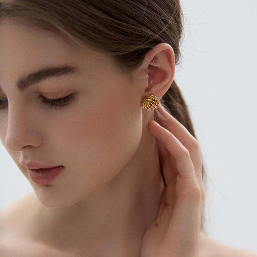 盐岛	琼花系列单花耳钉 商品图2