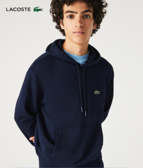 【海南专供价】Lacoste法国鳄鱼男装新款纯色休闲连帽衫运动卫衣SH2567-98